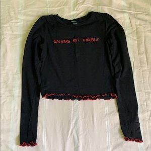 Nothing but trouble crop top.